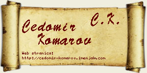 Čedomir Komarov vizit kartica